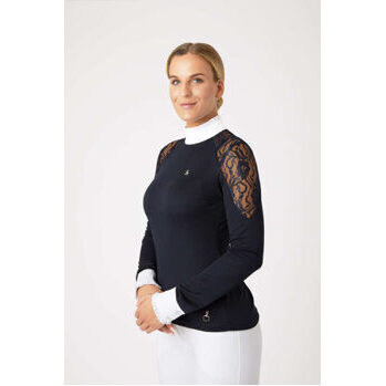 Sylvie Damen Turnierhemd aus Spitze mit langen Ärmeln