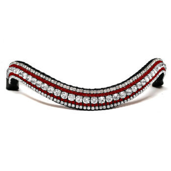STIRNBAND STRASS BORDEAUX ROT & KRISTALL