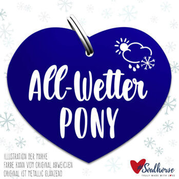 “Allwetter Pony” blau