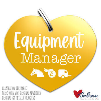 “Equipment Manager” Pferdemarke gold