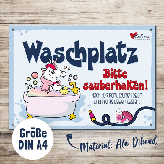 Warnschild “Waschplatz” DINA4
